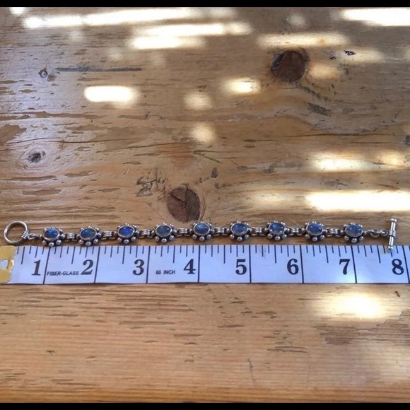 Sterling Silver Labradorite Line Bracelet - Picture 7 of 10